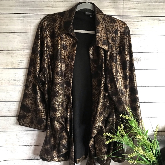 plus size snakeskin blazer